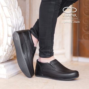 کفش طبی مردانه چرم طبیعی مدل الوند کشی