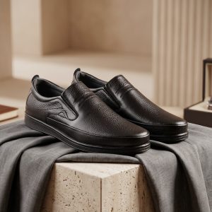 کفش چرم مردانه روزمره تامارا مشکی