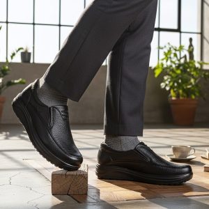 کفش چرم مردانه طبی کینگ پلاس